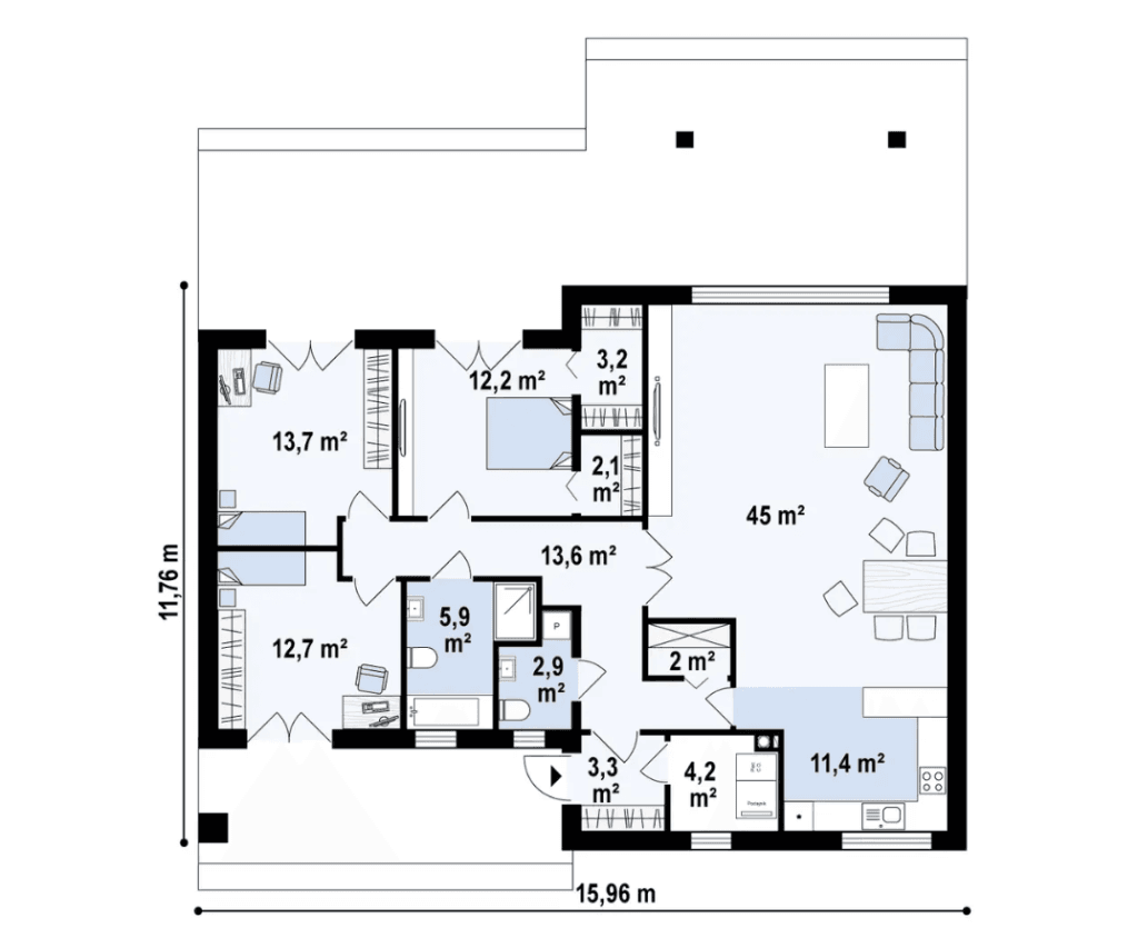 Plan 1 de la maison