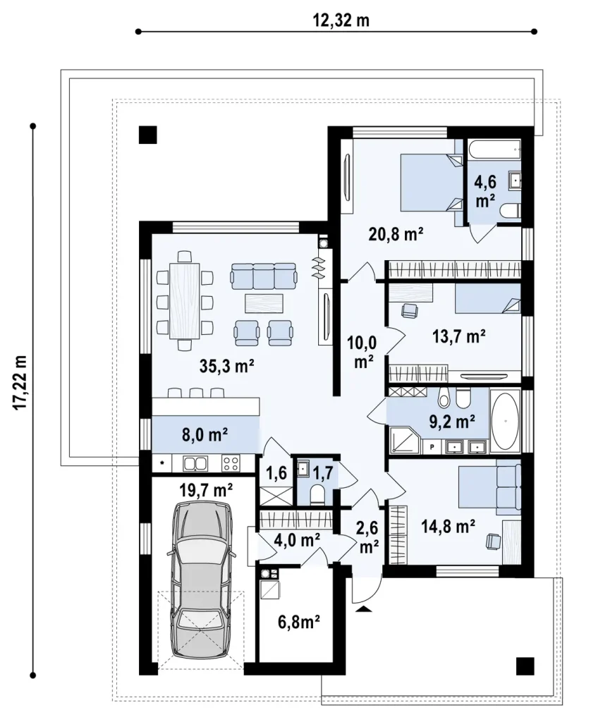 Plan 1 de la maison