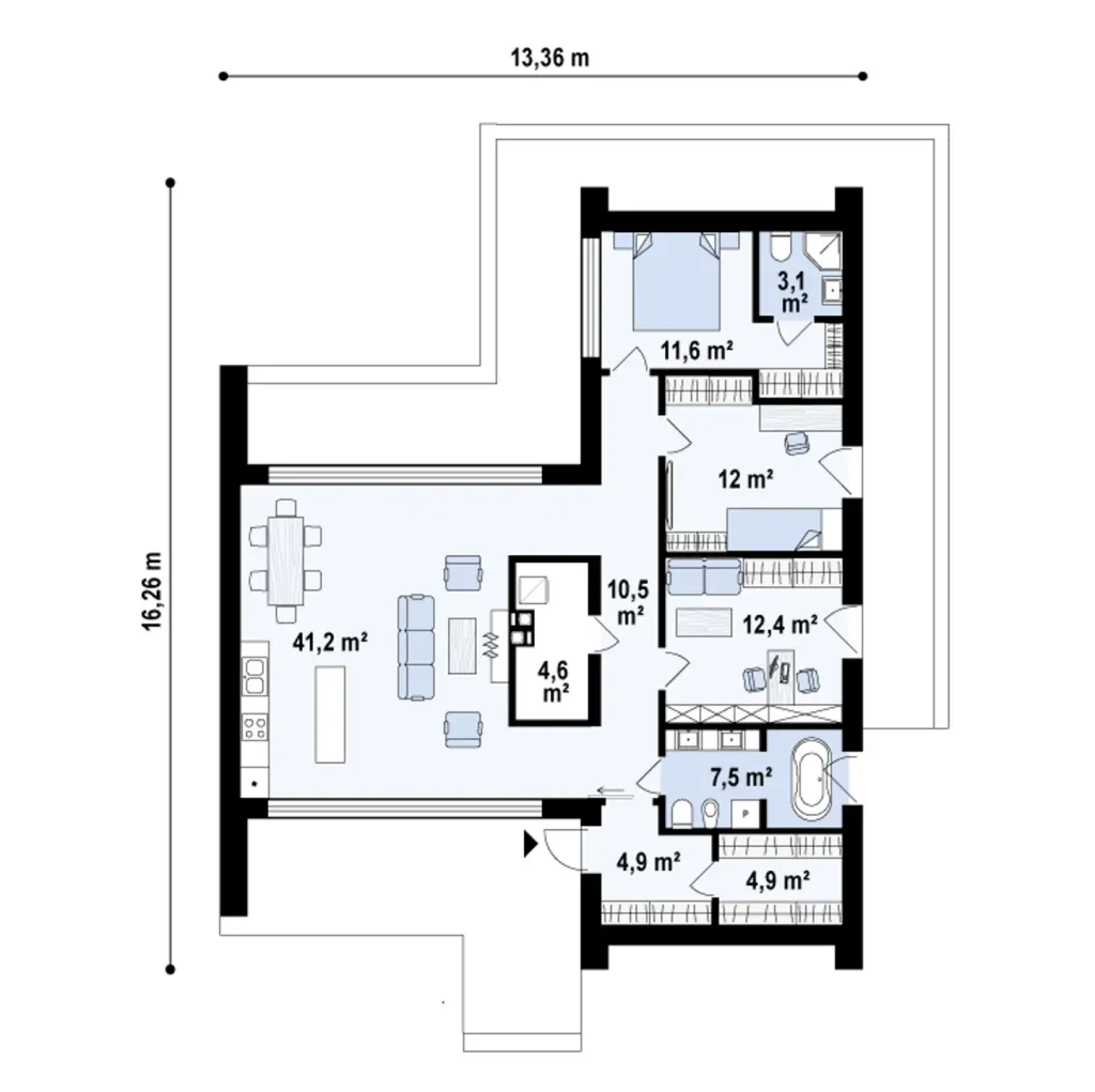 Plan 1 de la maison